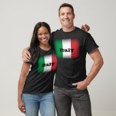 Italien Flaggendunkel T-Shirt (Unisex)