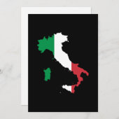Italien - Flaggenfarben Einladung (Vorne/Hinten)