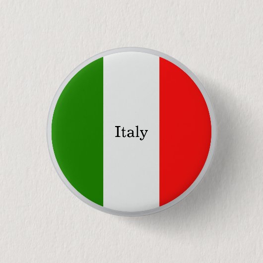 Italien, Flaggenfarben, gekennzeichnet Button (Vorderseite)