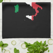 Italien - Flaggenfarben Handtuch (Gefaltet)