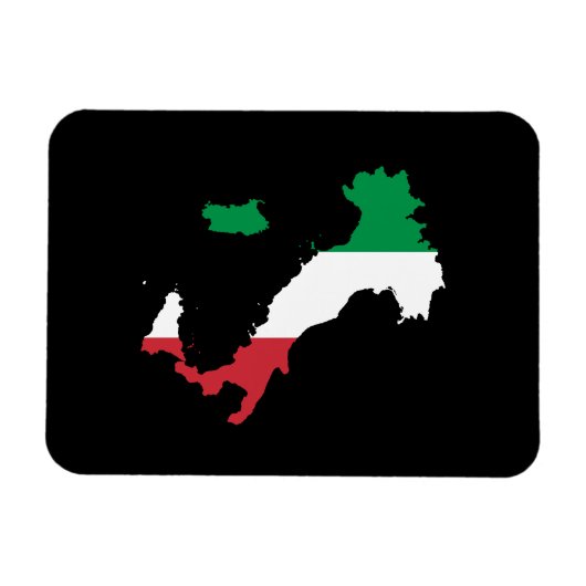 Italien - Flaggenfarben Magnet (Horizontal)