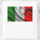 Italien Flaggengewebe Rechteckiger Aufkleber (Tasche)