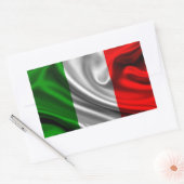 Italien Flaggengewebe Rechteckiger Aufkleber (Umschlag)