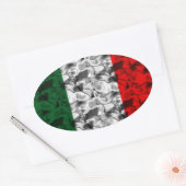 Italien - Flaggenherz Ovaler Aufkleber (Umschlag)