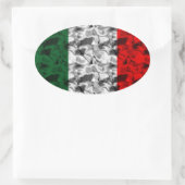 Italien - Flaggenherz Ovaler Aufkleber (Tasche)