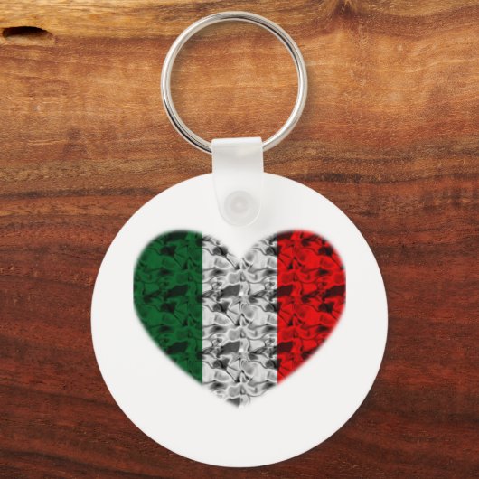Italien - Flaggenherz Schlüsselanhänger (Vorderseite)