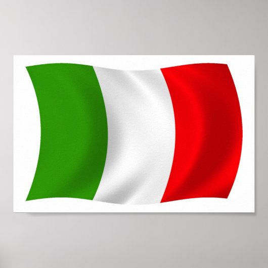 Italien Flaggenplakatdruck Poster (Vorne)