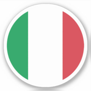 Italien Flaggenrundkleber Aufkleber