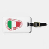 Italien Flaggenschlupfer Carabiner Gepäckanhänger (Vorderseite horizontal)