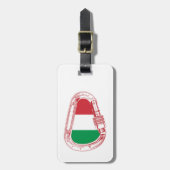 Italien Flaggenschlupfer Carabiner Gepäckanhänger (Vorderseite vertikal)