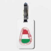 Italien Flaggenschlupfer Carabiner Gepäckanhänger (Rückseite vertikal)
