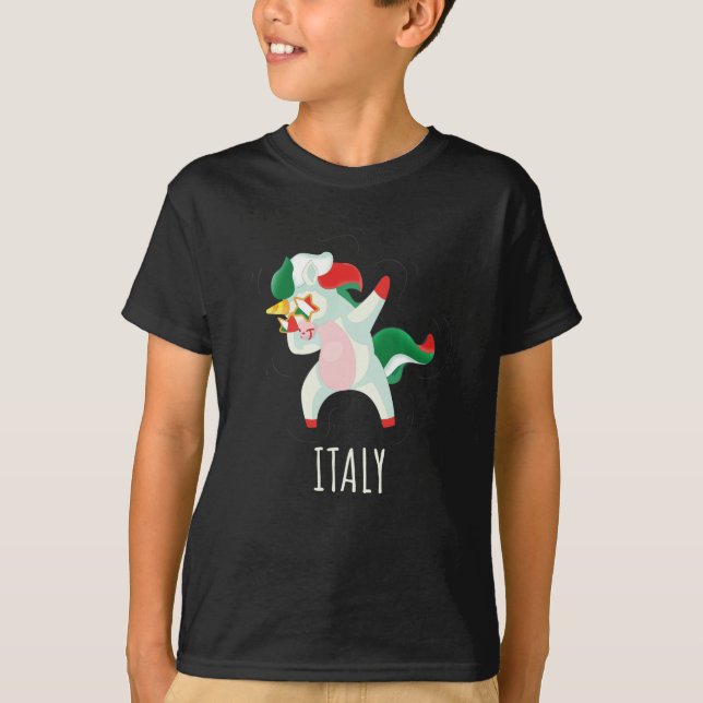 Italien Flaggenschlupfunkorn T-Shirt (Vorderseite)