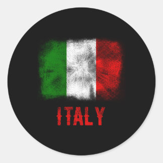 Italien Flaggenstaat Amerikas Italienischer Stolz Runder Aufkleber