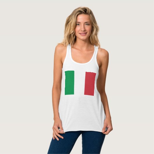 Italien Flaggenstaat Italienisches Patriotikum Tank Top (Vorderseite Vollansicht)