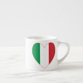 Italien Flaggenstaat Rote Grenze Herz Espressotasse (Rechts)