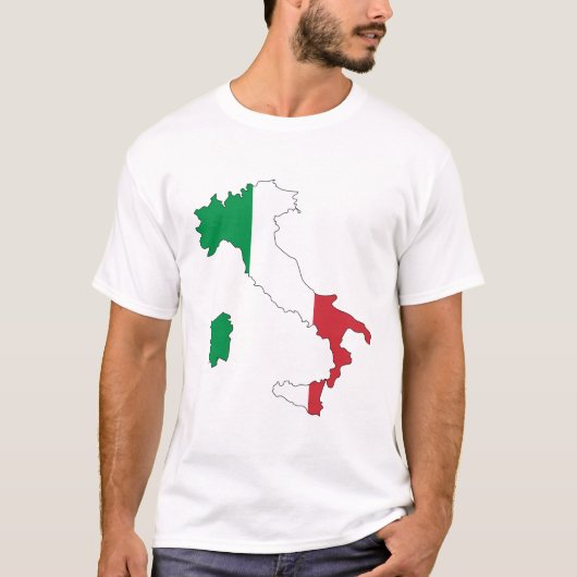 ITALIEN - FLAGKARTE/ROM/WAPPEN/FARBEN T-Shirt (Vorderseite)