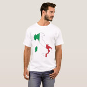 ITALIEN - FLAGKARTE/ROM/WAPPEN/FARBEN T-Shirt (Vorne ganz)