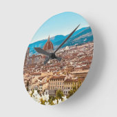 Italien Florence Fotografy Runde Wanduhr (Winkel)