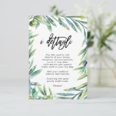 Italien Florenz - Einzelheiten zur Hochzeit Begleitkarte (Stehend Vorderseite)