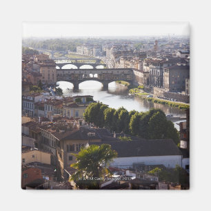 Italien, Florenz, Ponte Vecchio und Fluss Arno Magnet