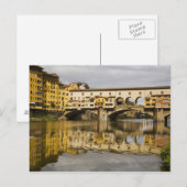 Italien, Florenz, Reflektionen im Arno Postkarte (Vorne/Hinten)