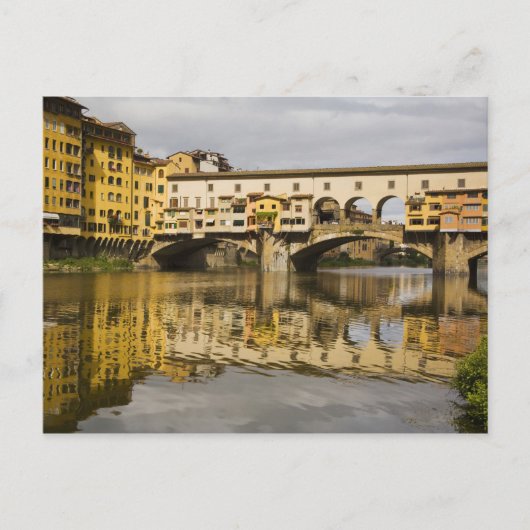 Italien, Florenz, Reflektionen im Arno Postkarte (Vorderseite)