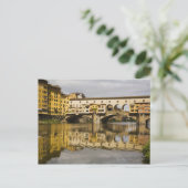 Italien, Florenz, Reflektionen im Arno Postkarte (Stehend Vorderseite)
