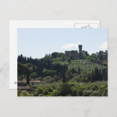 Italien, Florenz, Schloss auf dem Hügel Postkarte (Vorne/Hinten)