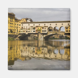Italien, Florenz, Spiegelungen im Arno Magnet