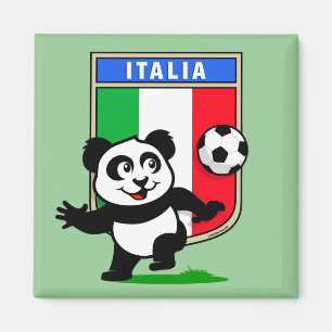 Italien Football Panda Magnet