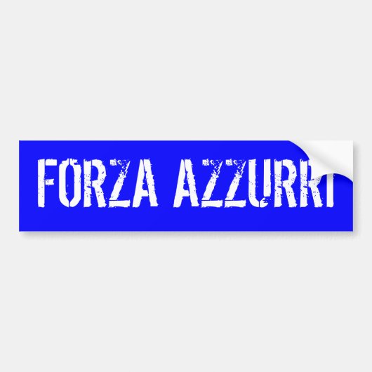Italien "FORZA AZZURRI" Autoaufkleber (Vorne)