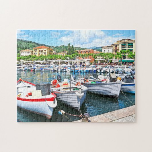 Italien Foto landschaftlicher Seehafen Puzzle (Horizontal)
