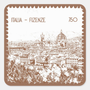 Italien Fotografie-Briefmarke Quadratischer Aufkleber