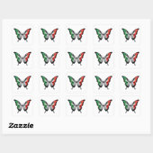 Italien Frack Butterfly Flag Quadratischer Aufkleber (Blatt)