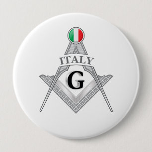 Italien Freimaurerei Zeichen Button