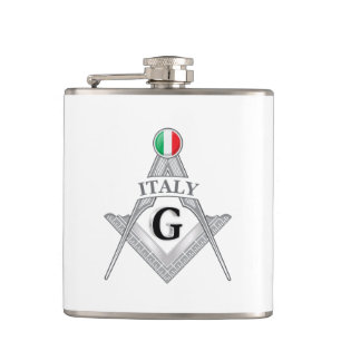 Italien Freimaurerei Zeichen Flachmann