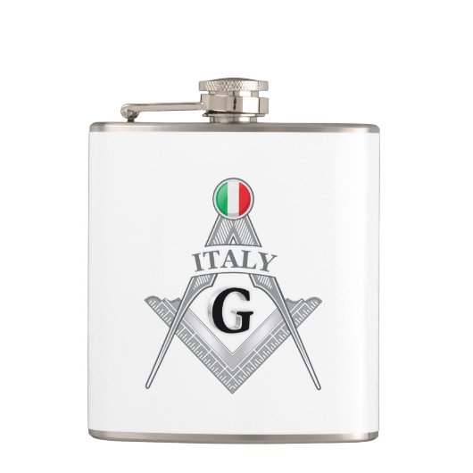 Italien Freimaurerei Zeichen Flachmann (Vorderseite)