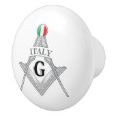 Italien Freimaurerei Zeichen Keramikknauf (Rechts)