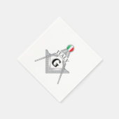 Italien Freimaurerei Zeichen Serviette (Ecke)