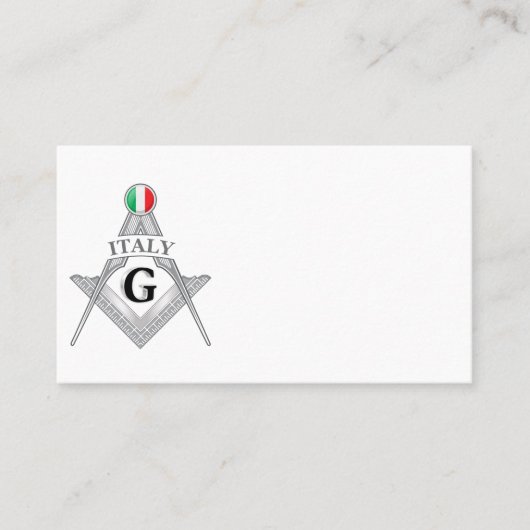 Italien Freimaurerei Zeichen Visitenkarte (Vorderseite)
