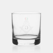 Italien Freimaurerei Zeichen Whiskyglas (Rückseite)