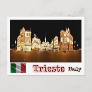 Italien - Friuli Venice Giulia - Triest by Night - Postkarte