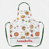 Italien Fun Food Koch farbenfroh Schürze (Vorderseite)