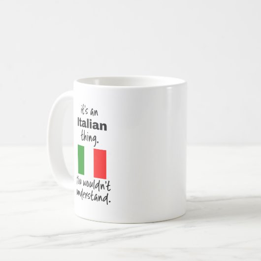 Italien Funny Gift Tasse (Vorderseite Links)