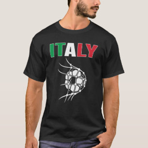 Italien Fußball-Ball im Netz Unterstützung Italien T-Shirt