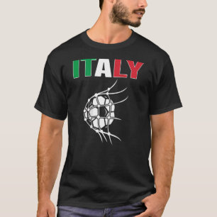 Italien Fußball-Ball im Netz Unterstützung Italien T-Shirt