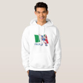 Italien Fußball Fan Kind Dabbing Schulboy Hoodie (Vorne ganz)