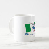 Italien Fußball Fan Kind Dabbing Schulboy Kaffeetasse (Vorderseite Links)