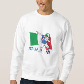 Italien Fußball Fan Kind Dabbing Schulboy Sweatshirt (Vorderseite)