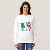 Italien Fußball Fan Kind Dabbing Schulboy Sweatshirt (Vorne ganz)